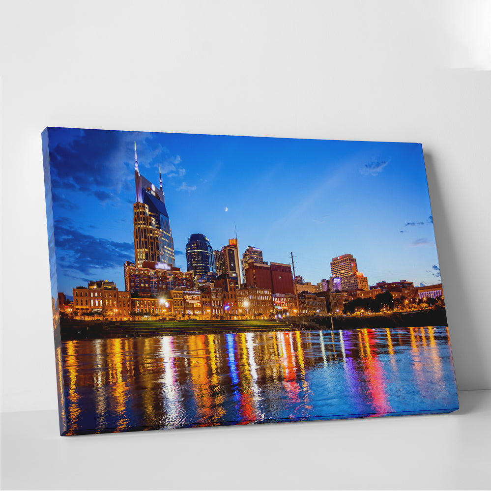 Nashville Skyline Cumberland River Wall Art