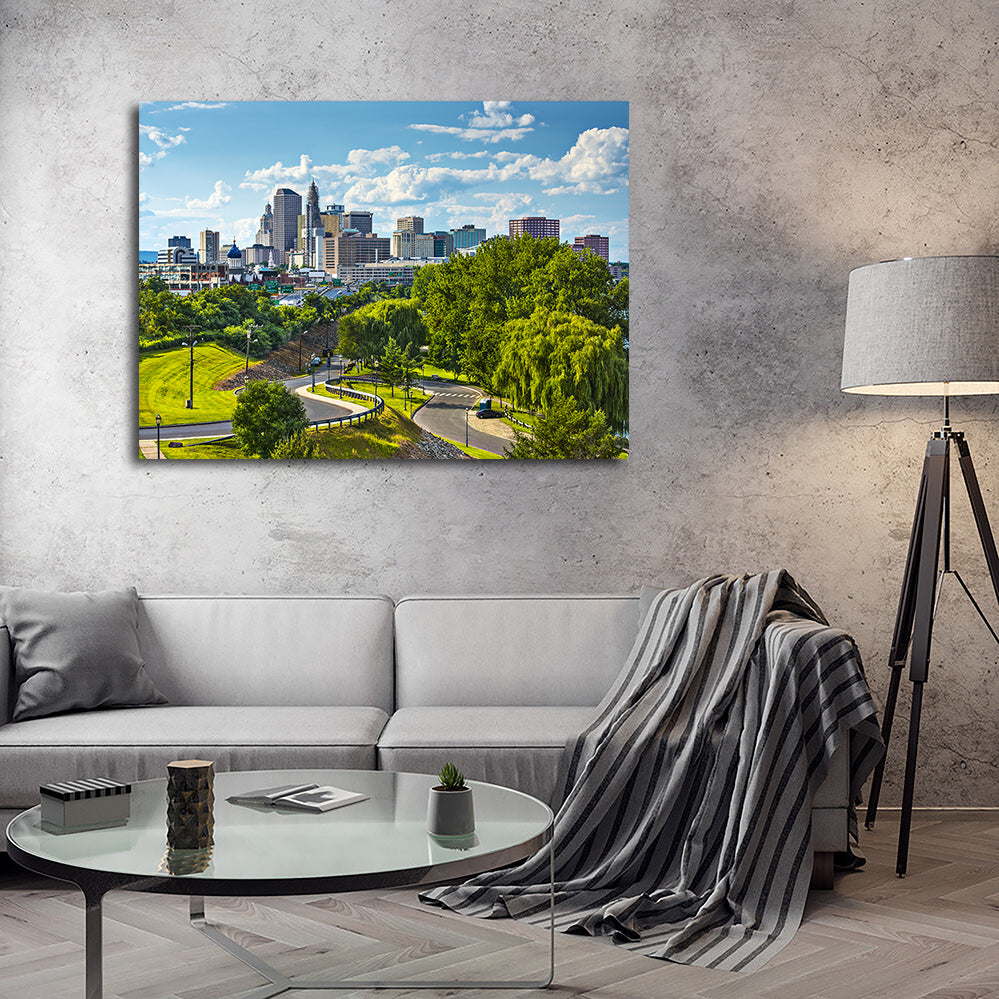 Hartford Downtown Cityscape Wall Art