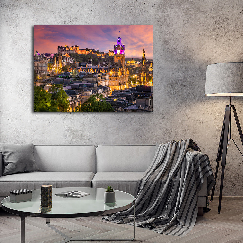 Edinburgh Sunset Wall Art