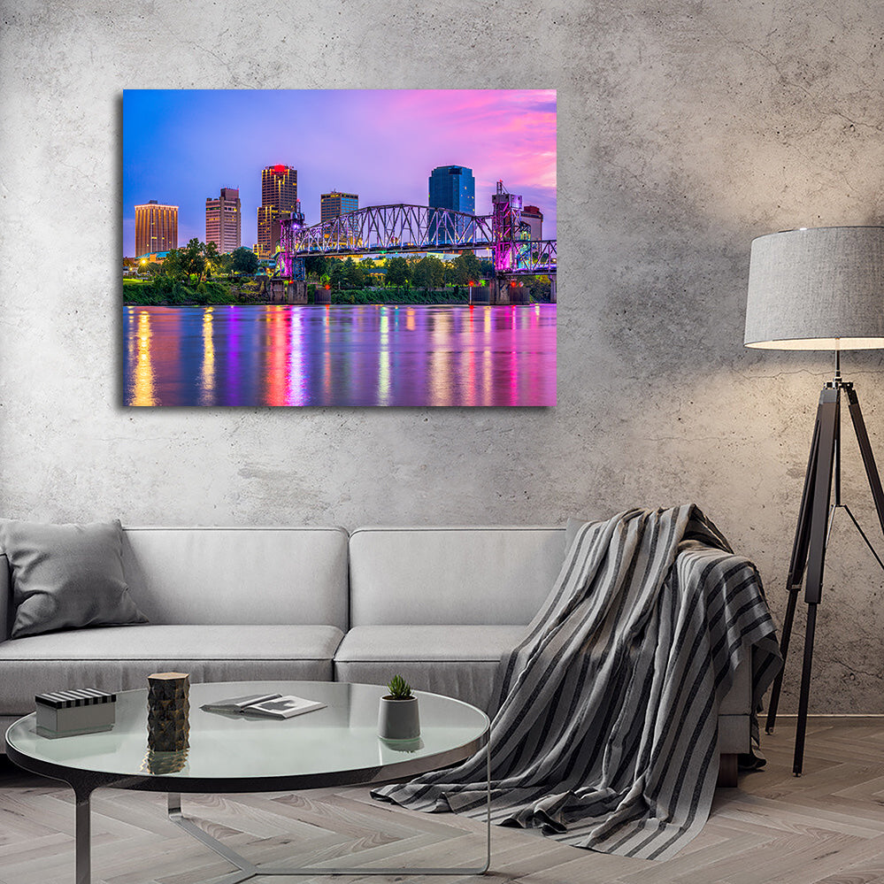 Little Rock Skyline Wall Art