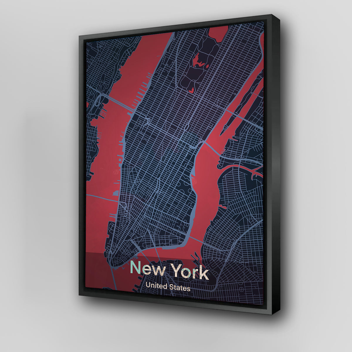 New York Map Wall Art