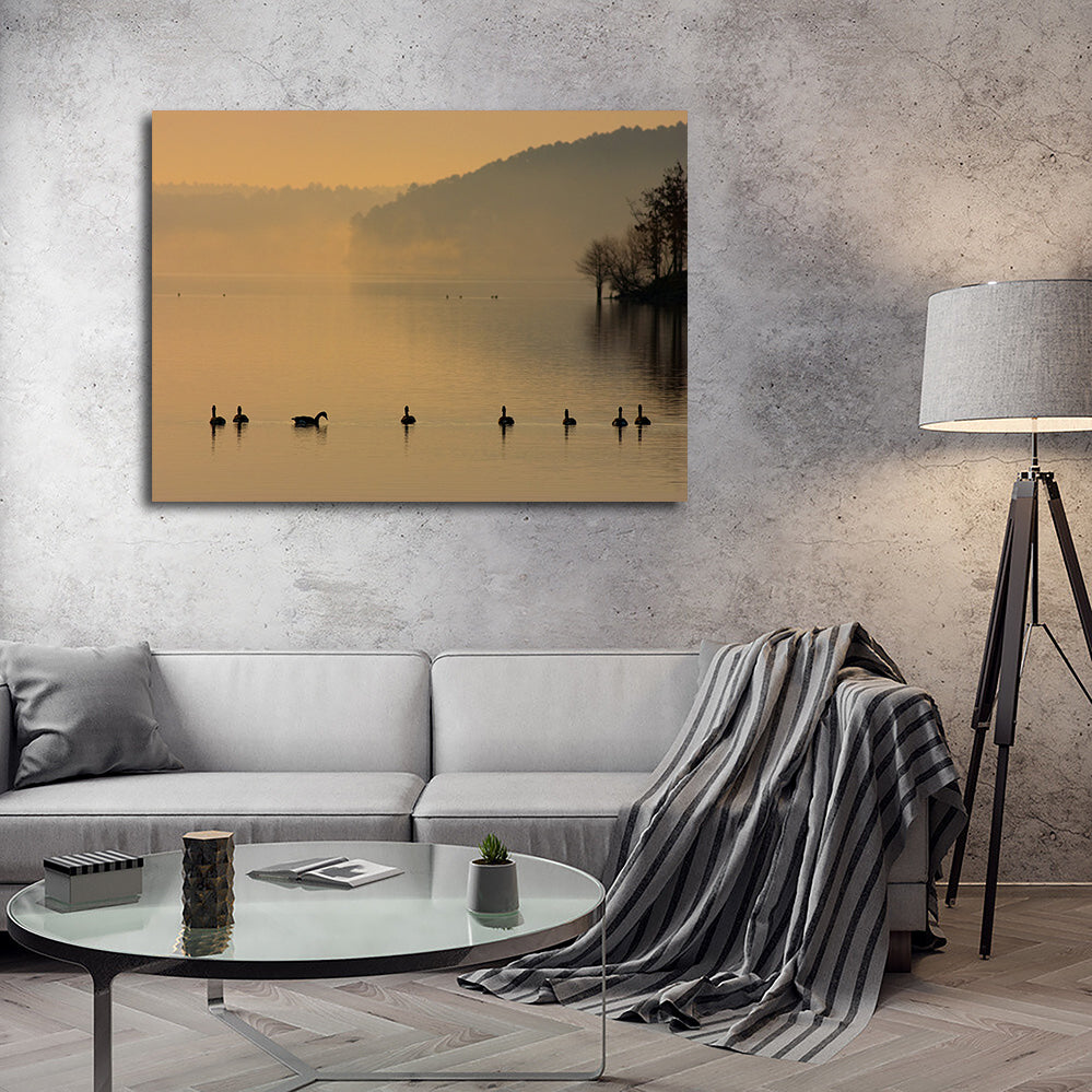 Geese on Lake Degray Wall Art