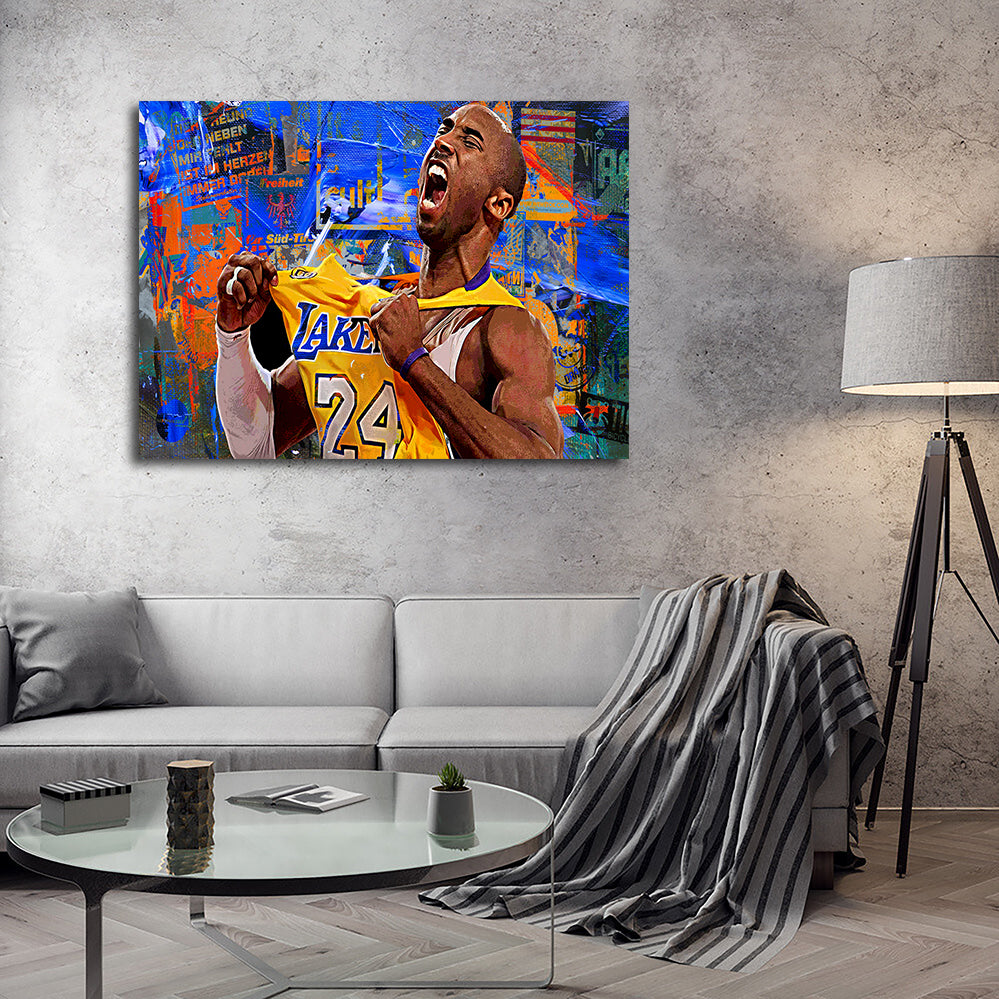 The Black Mamba Vintage Blue Wall Art