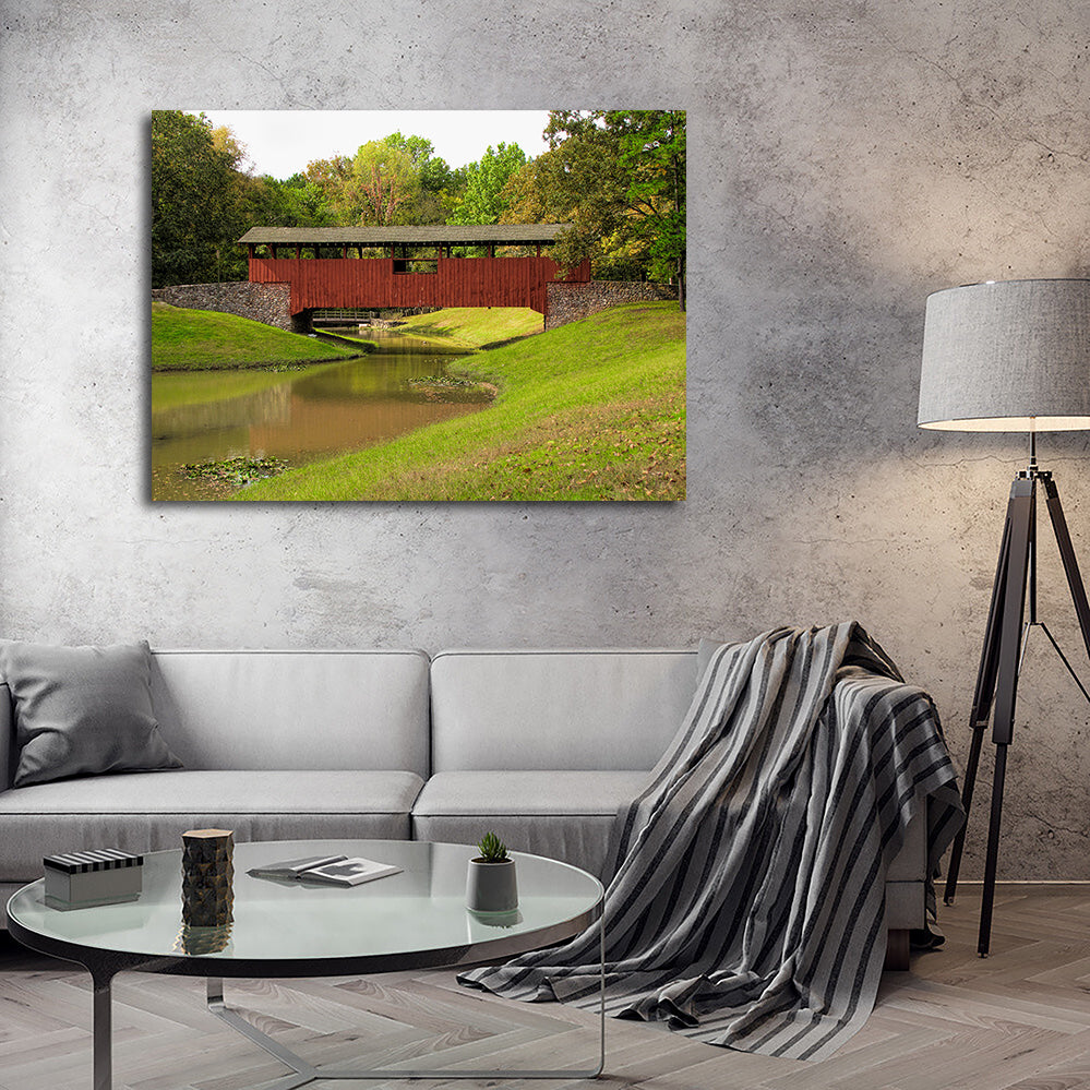 Burns Park Covered Bridge Wall Art