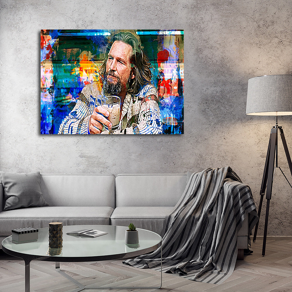 The Dude Vintage Blue Wall Art