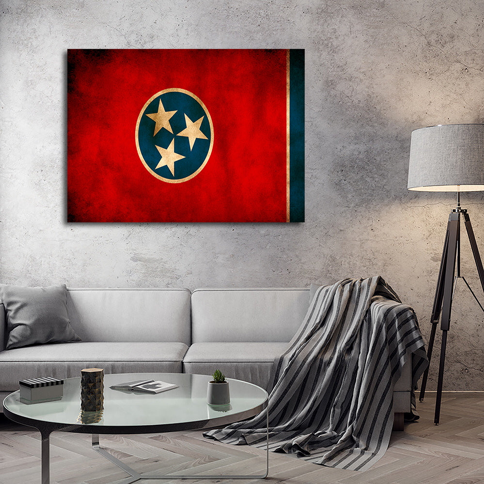 Tennessee Flag Grunge Wall Art