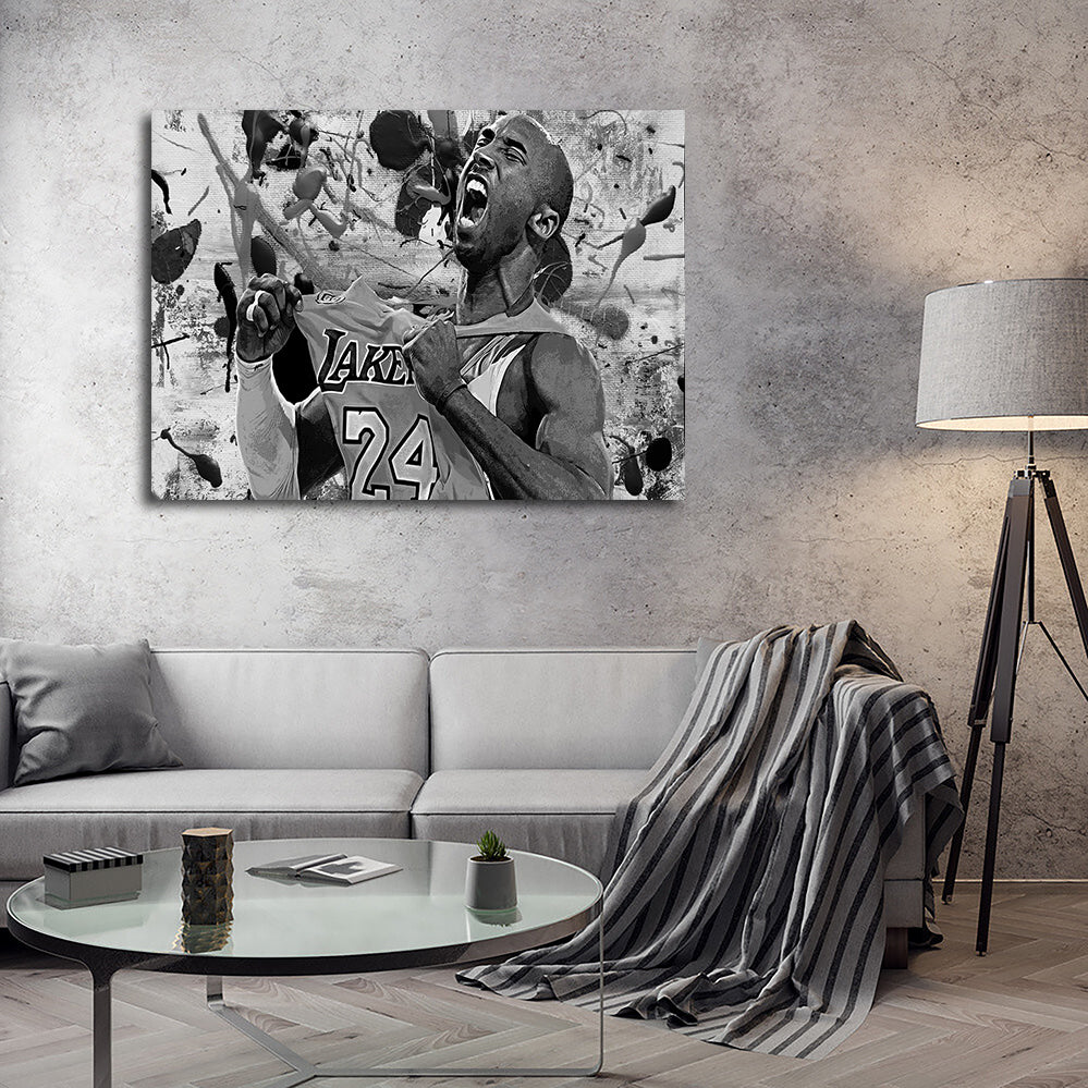 The Black Mamba Grayscale Wall Art