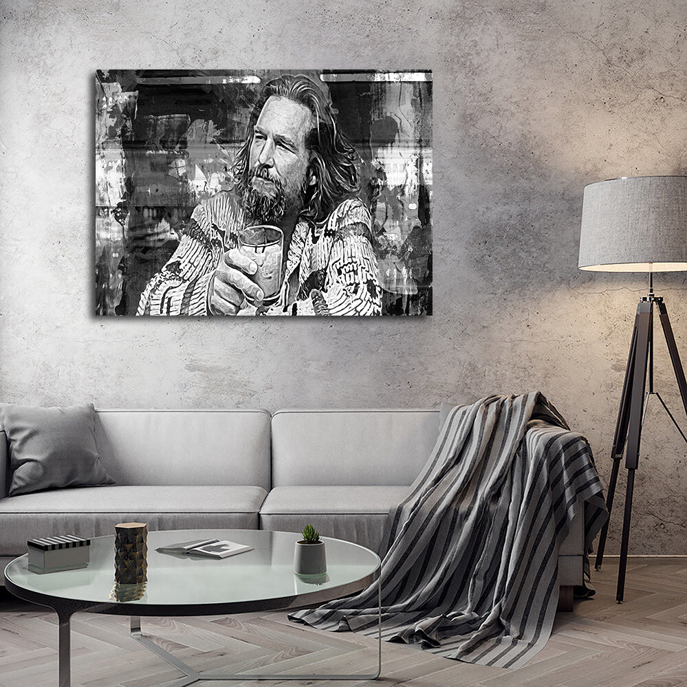 The Dude Grayscale Wall Art