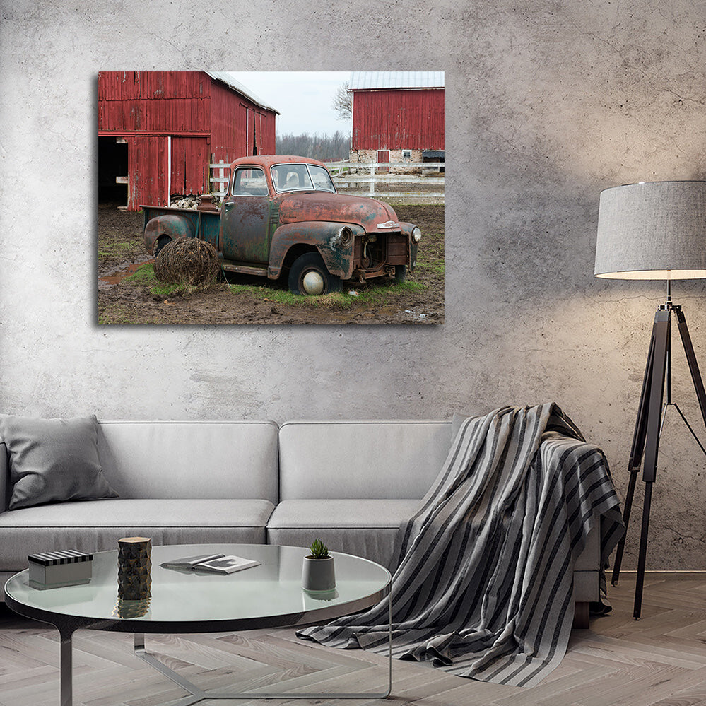 Old Wisconsin Dairy Farm Truck Wall Art
