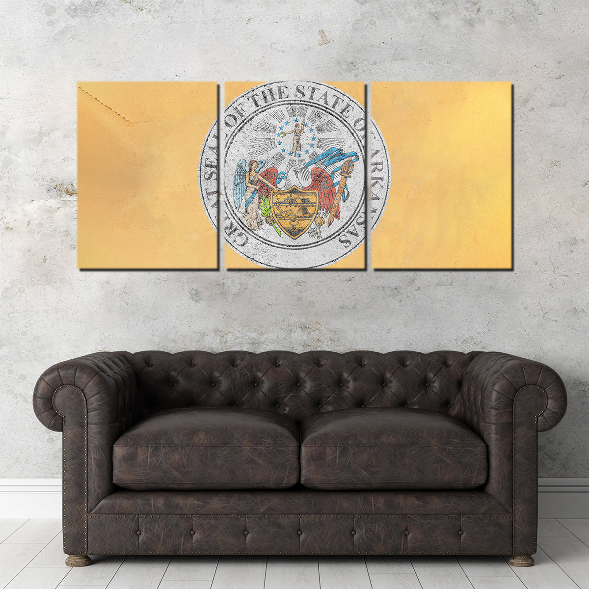 Flag of US state Arkansas seal Wall Art