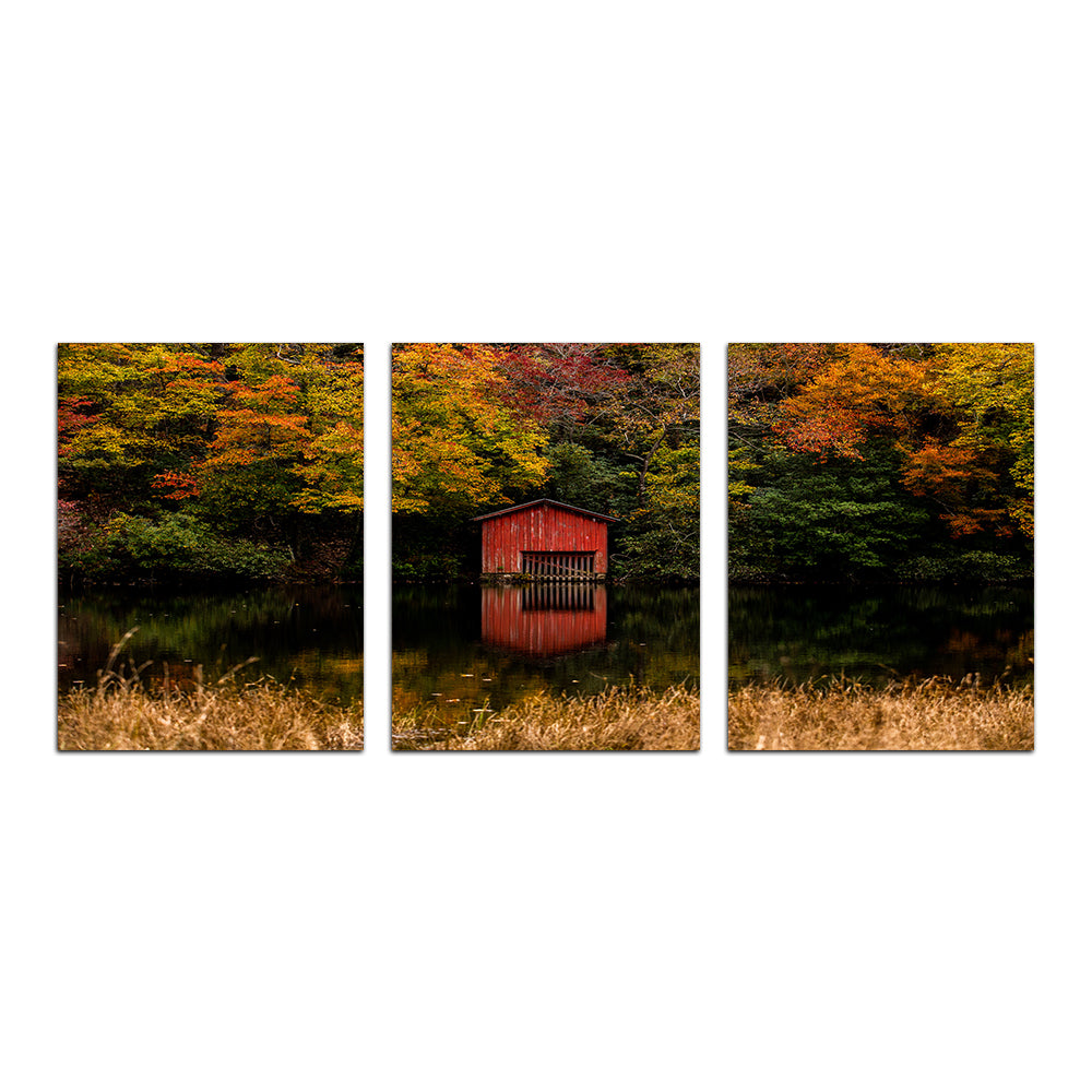 The Red Boat House Wall Art