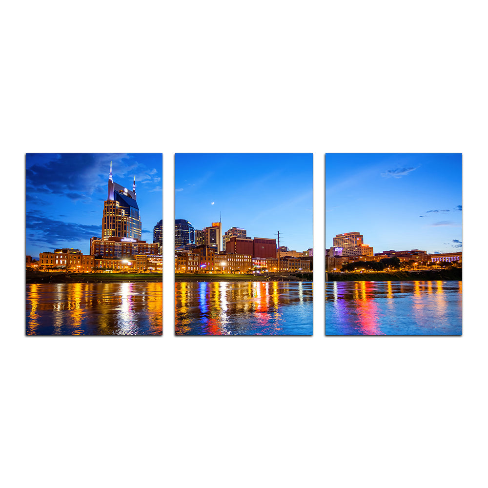 Nashville Skyline Cumberland River Wall Art