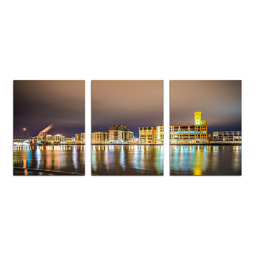 Green Bay City Skyline Wall Art