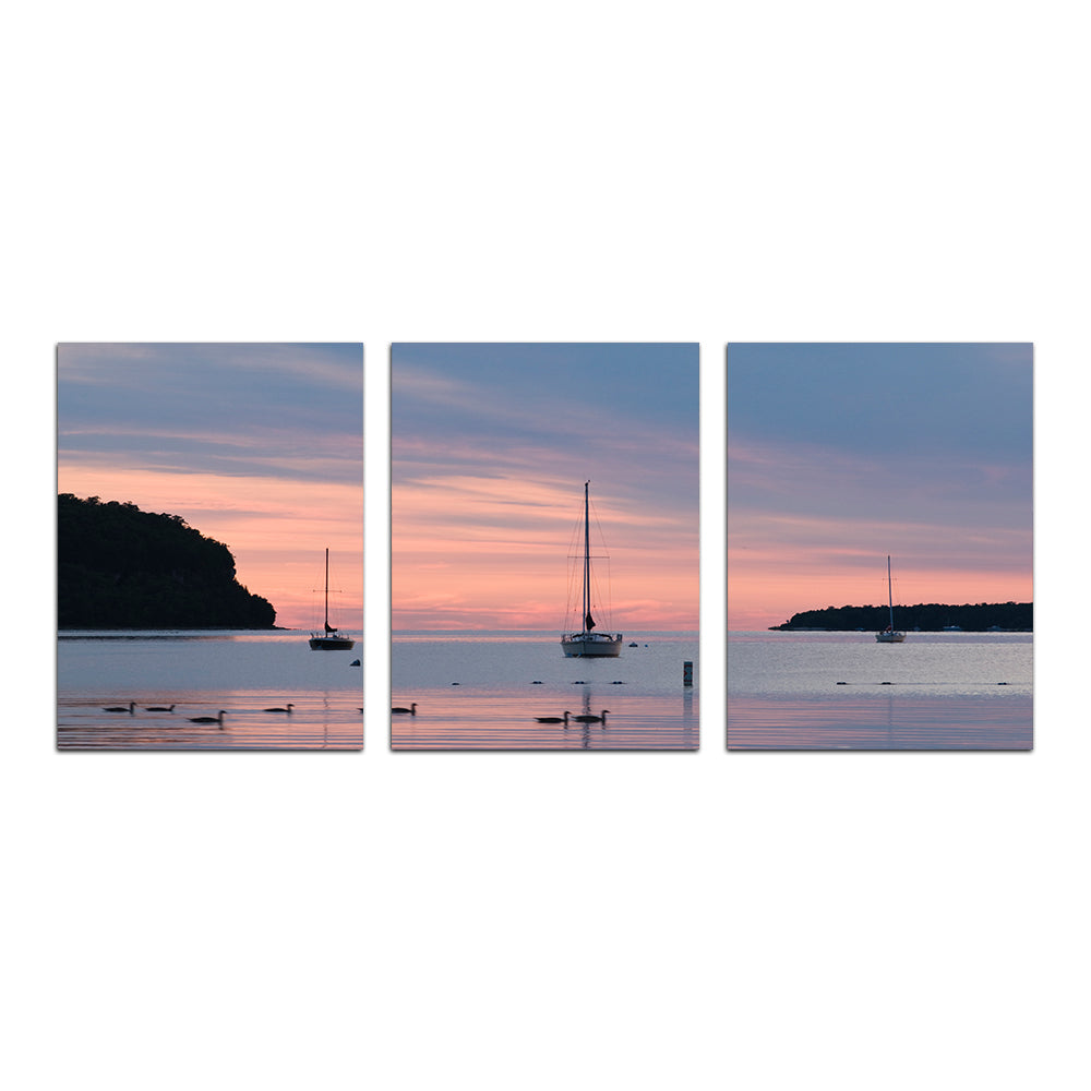Sailboats At Sunset Door County Wall Art