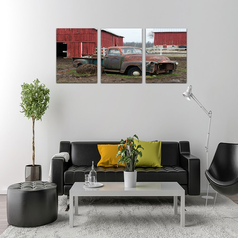 Old Wisconsin Dairy Farm Truck Wall Art