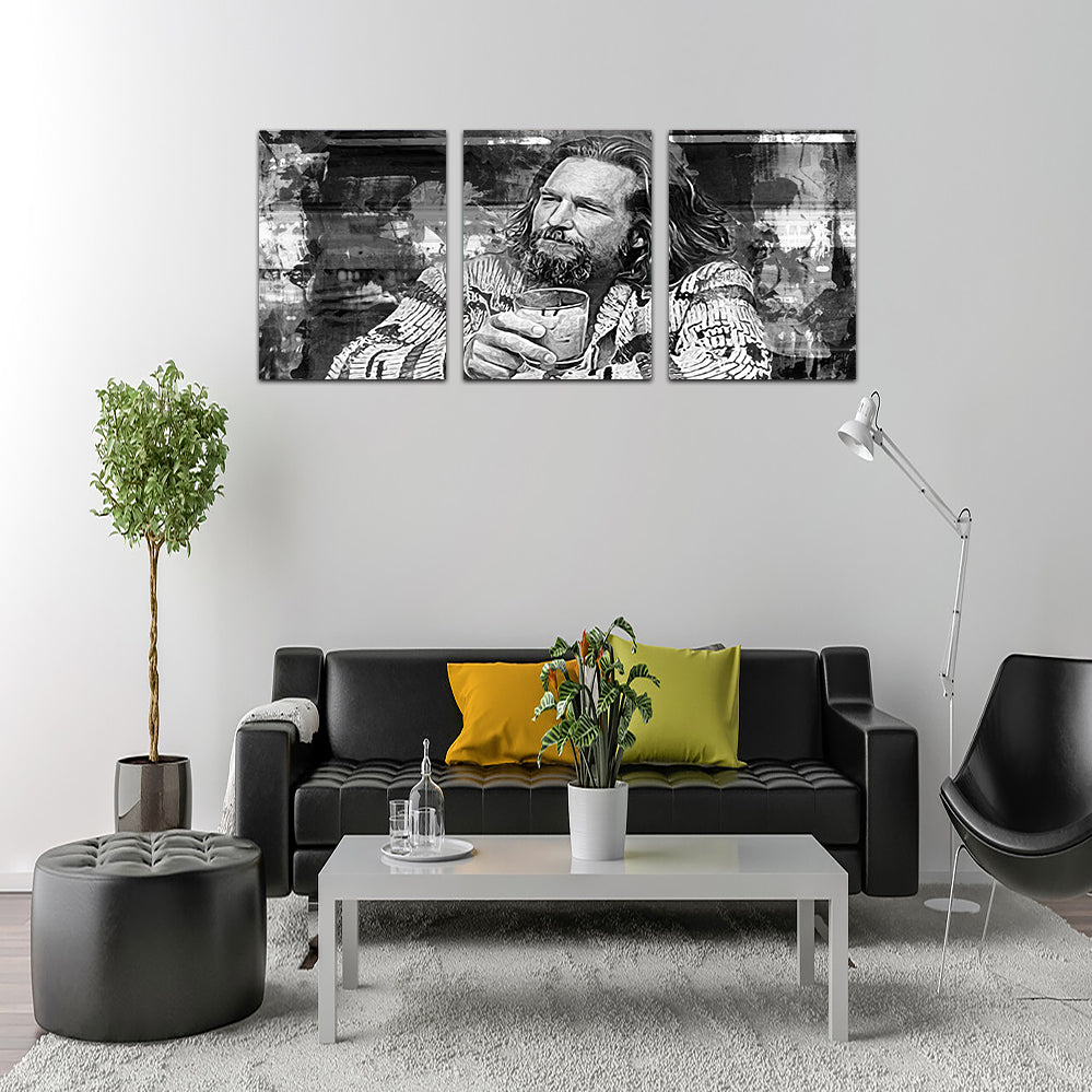 The Dude Grayscale Wall Art