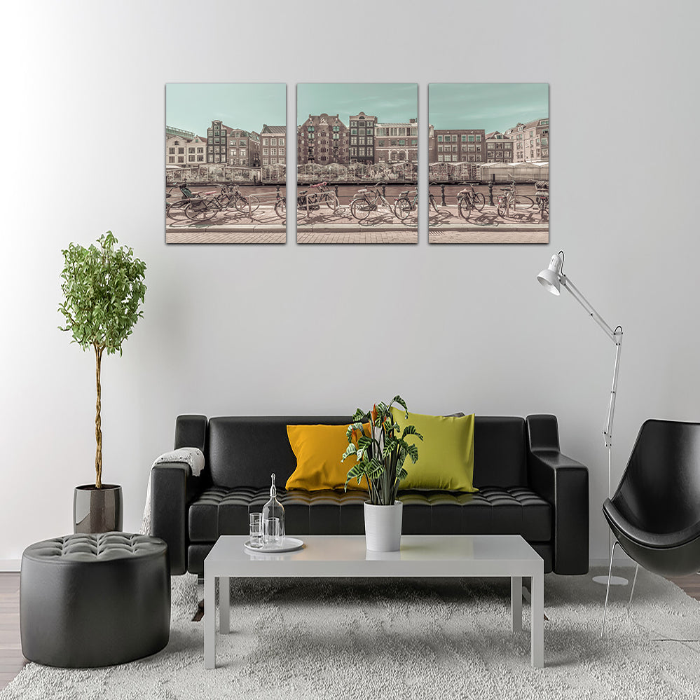 Amsterdam Singel Canal with Flower Market Wall Art