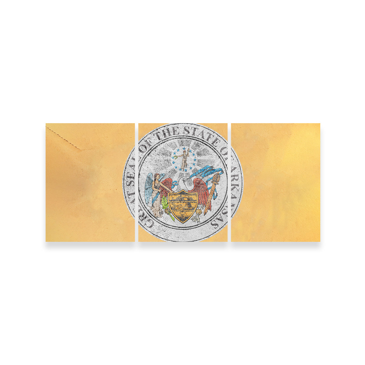 Flag of US state Arkansas seal Wall Art