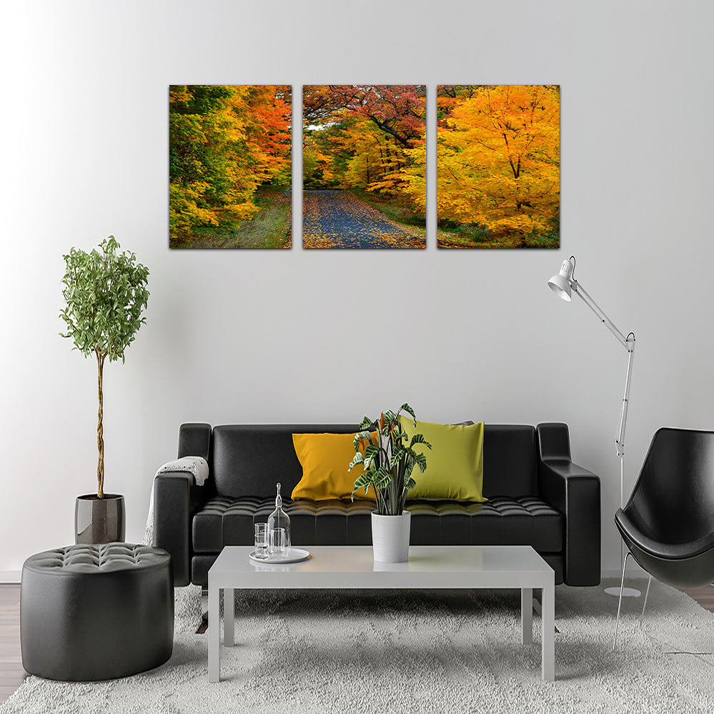 Lake Geneva Wisconsin Fall Road Wall Art