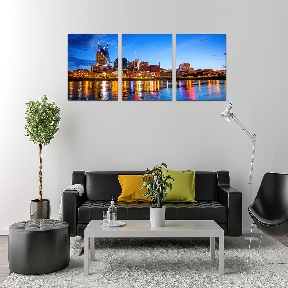 Nashville Skyline Cumberland River Wall Art