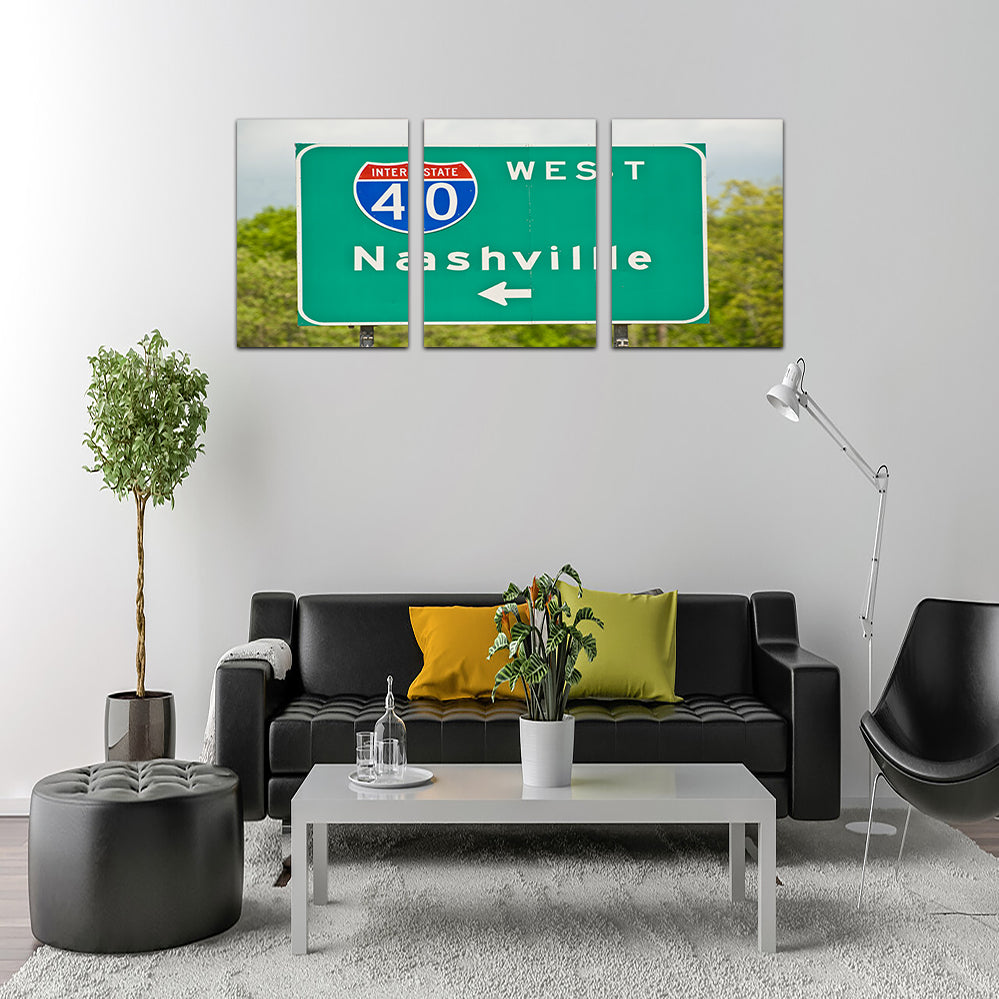 Nashville Interstate 40 Wall Art