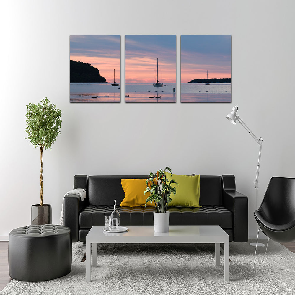 Sailboats At Sunset Door County Wall Art