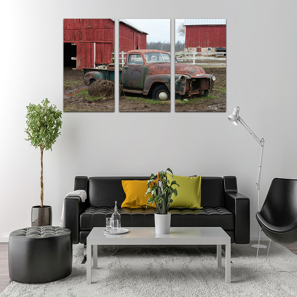 Old Wisconsin Dairy Farm Truck Wall Art
