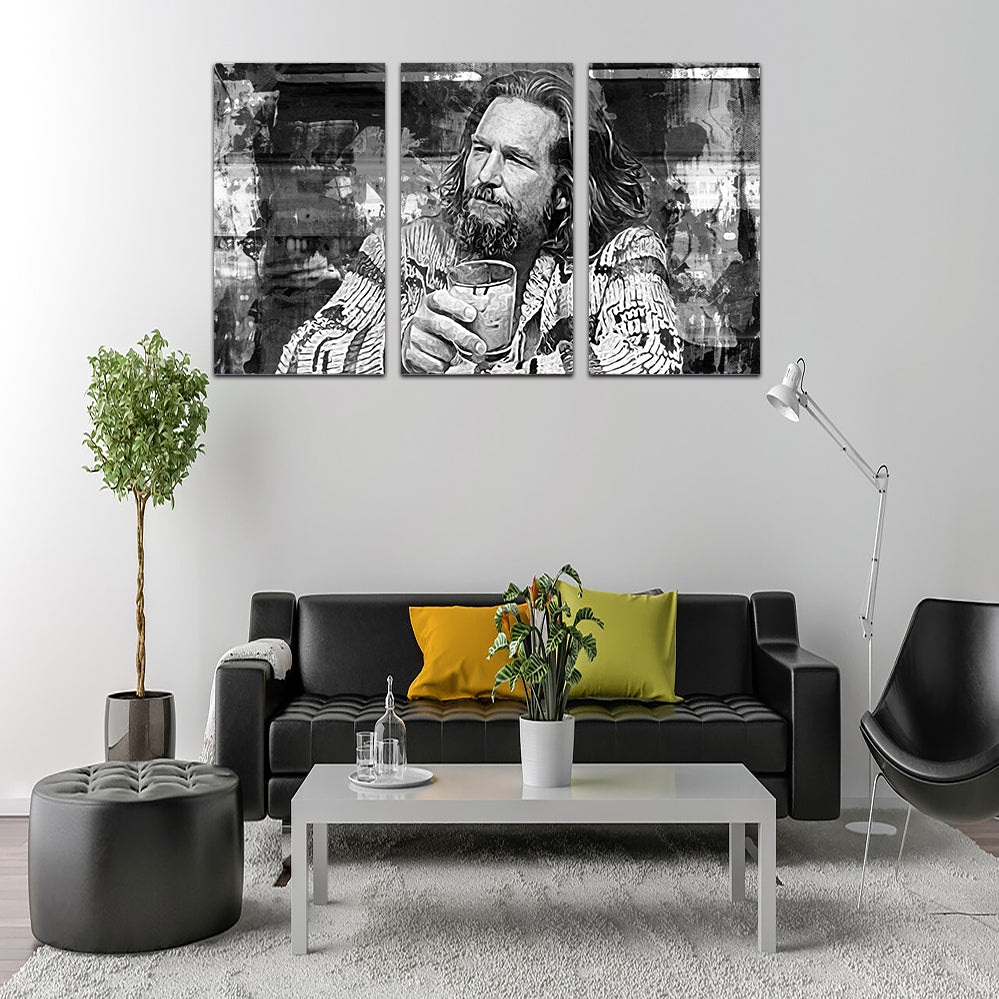 The Dude Grayscale Wall Art