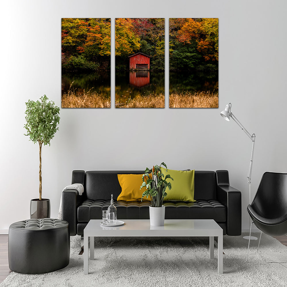 The Red Boat House Wall Art