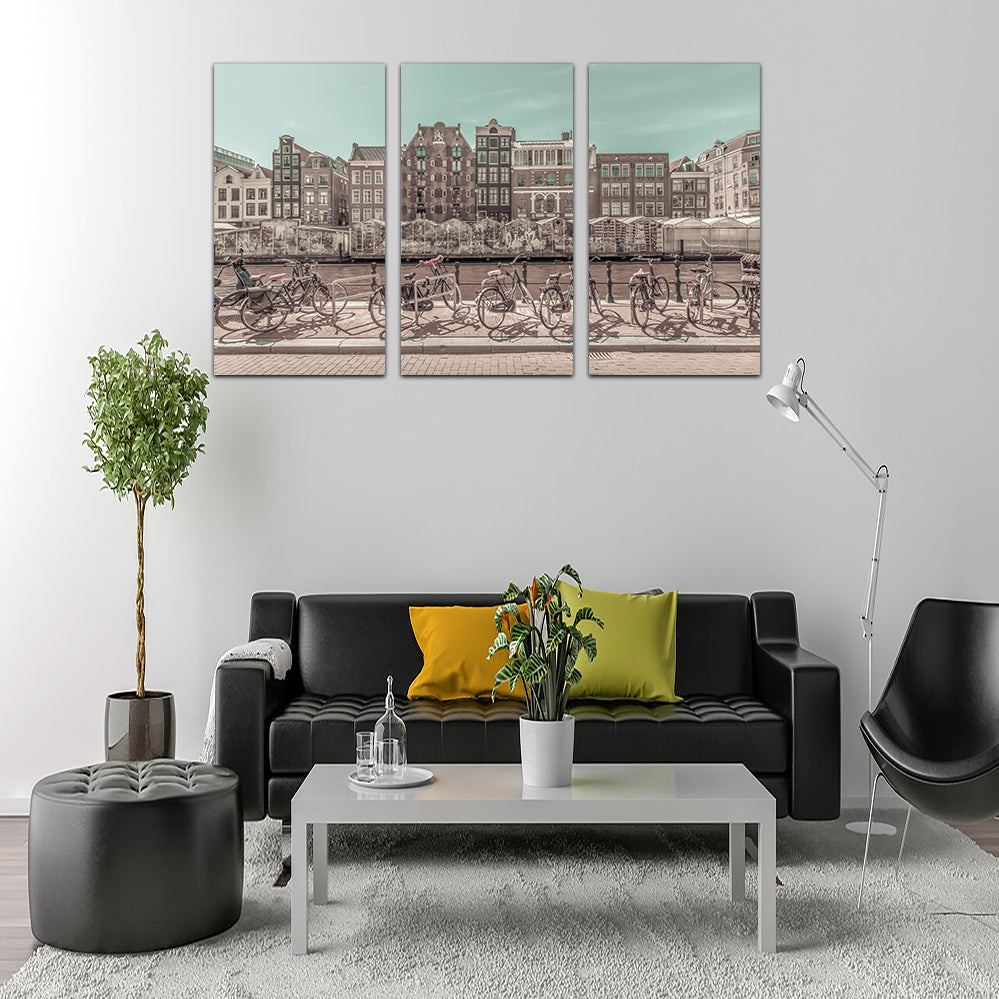 Amsterdam Singel Canal with Flower Market Wall Art