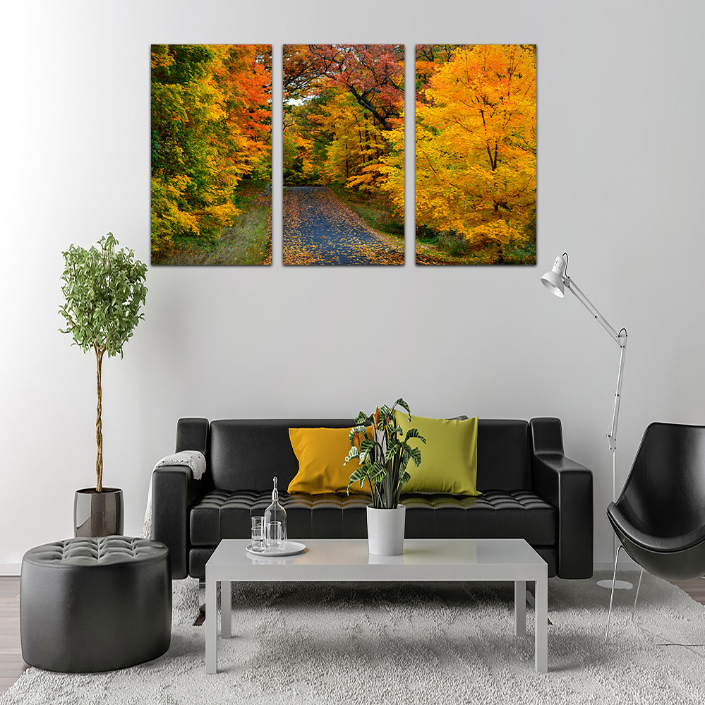 Lake Geneva Wisconsin Fall Road Wall Art