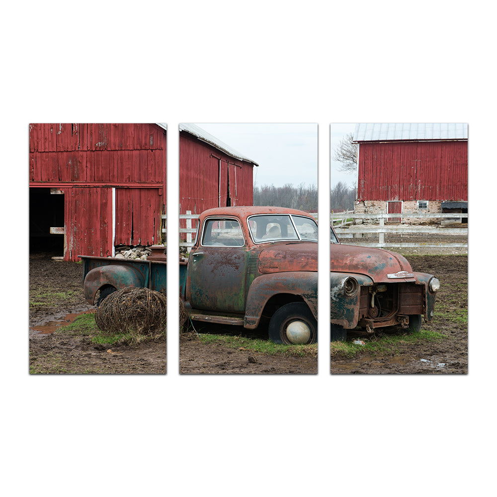 Old Wisconsin Dairy Farm Truck Wall Art