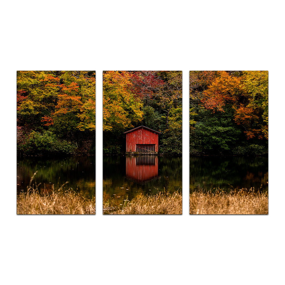 The Red Boat House Wall Art