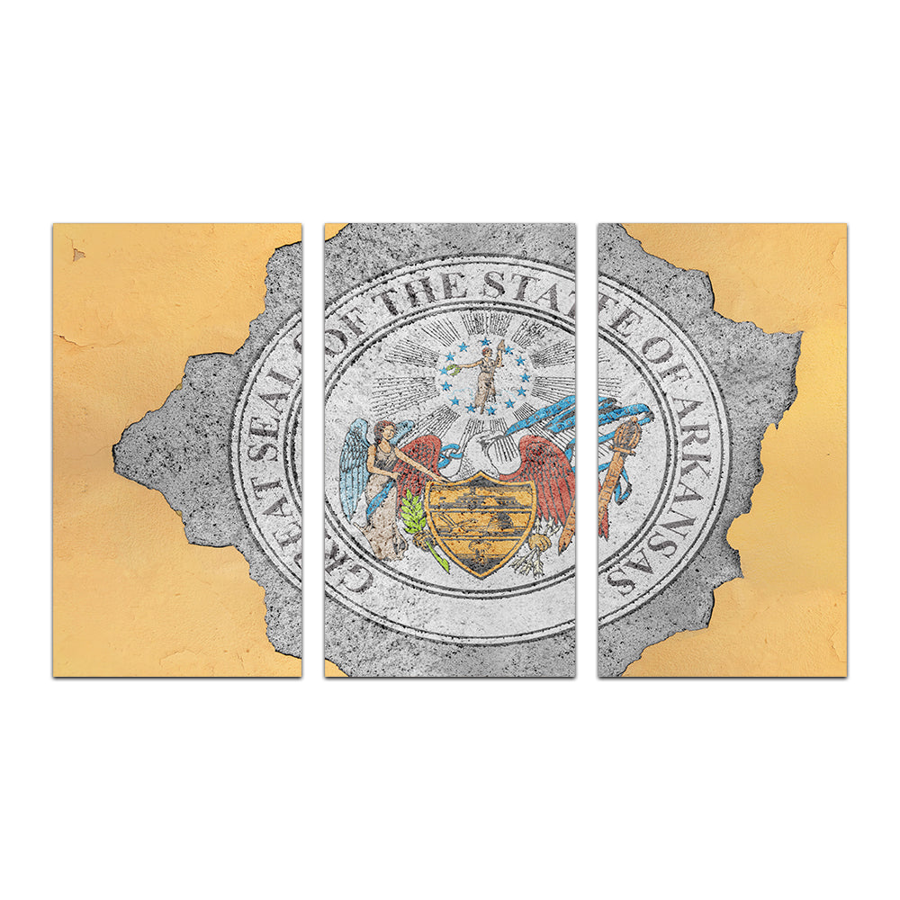 Flag of US state Arkansas seal Wall Art