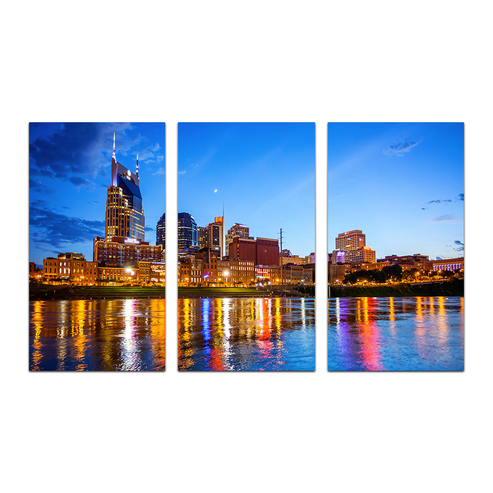 Nashville Skyline Cumberland River Wall Art