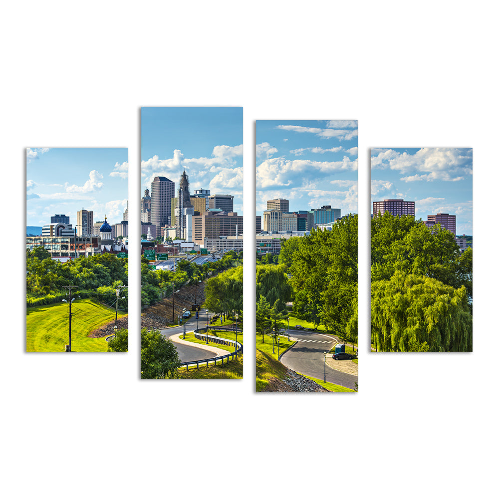 Hartford Downtown Cityscape Wall Art