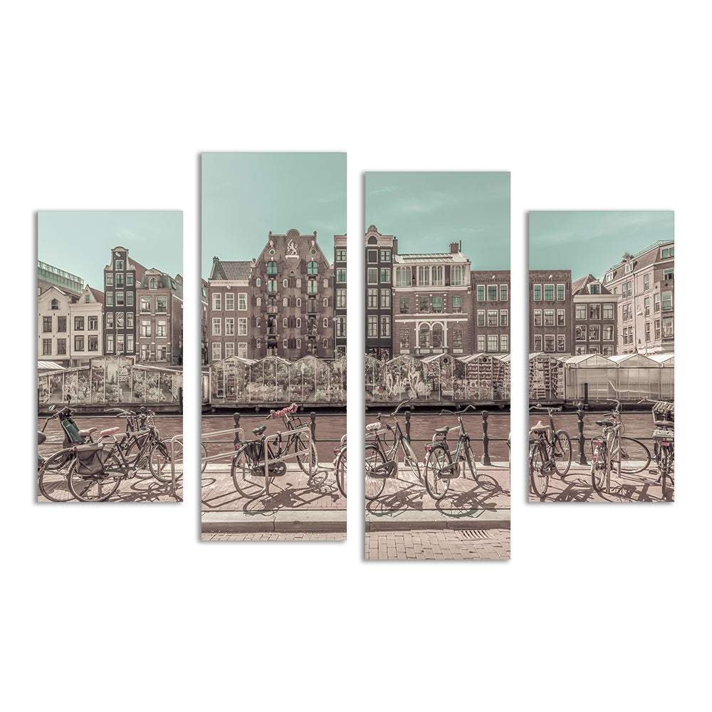 Amsterdam Singel Canal with Flower Market Wall Art