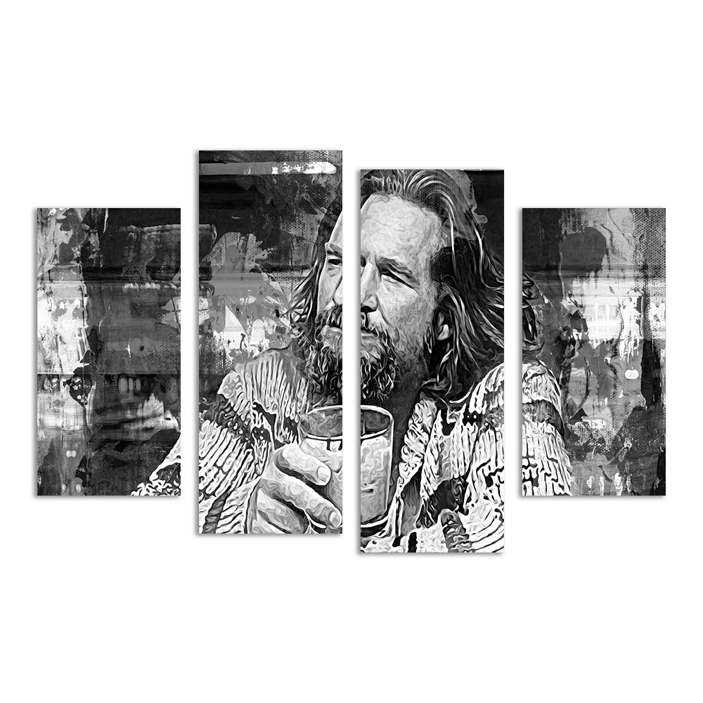 The Dude Grayscale Wall Art