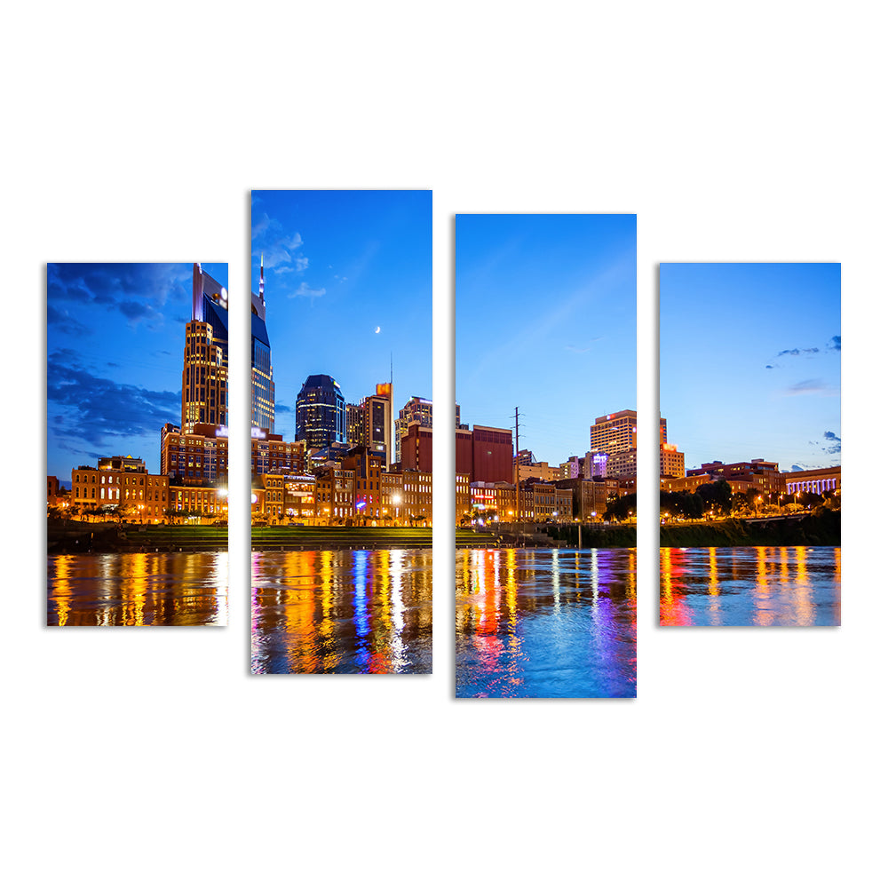 Nashville Skyline Cumberland River Wall Art