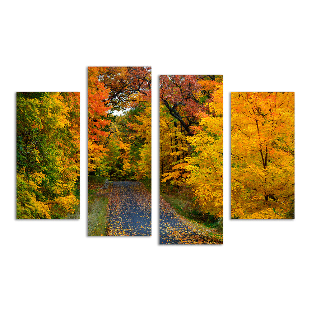 Lake Geneva Wisconsin Fall Road Wall Art