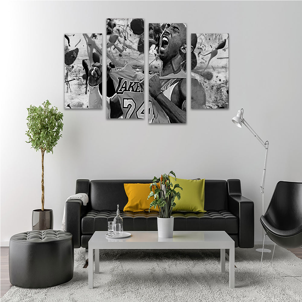 The Black Mamba Grayscale Wall Art