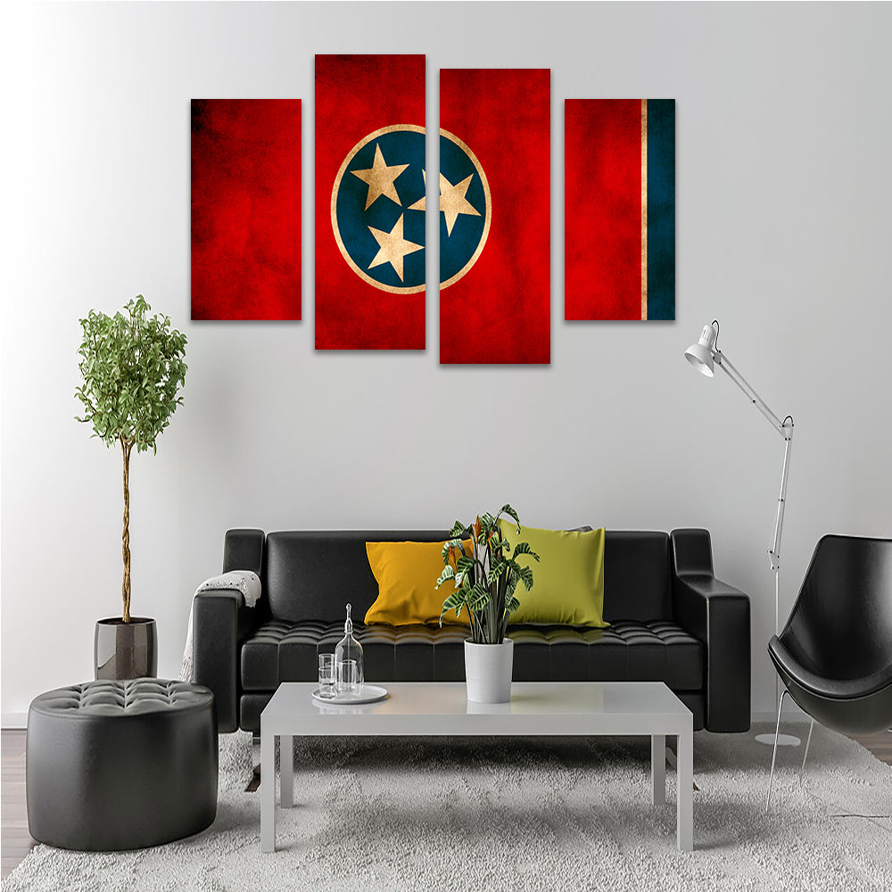 Tennessee Flag Grunge Wall Art