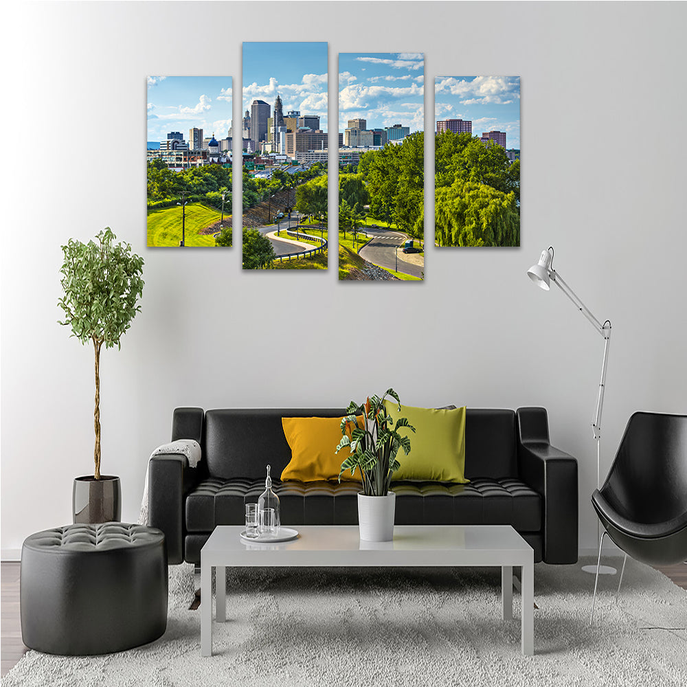 Hartford Downtown Cityscape Wall Art
