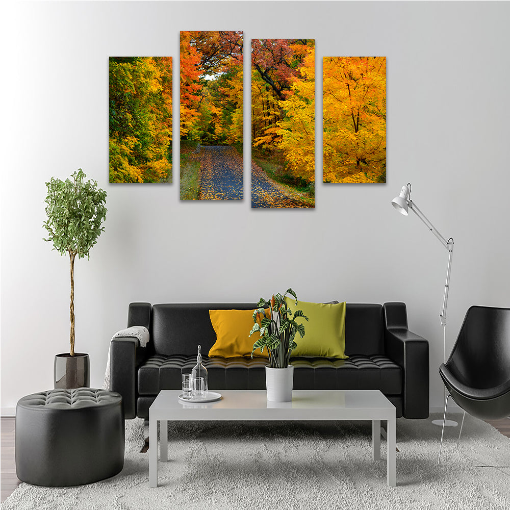 Lake Geneva Wisconsin Fall Road Wall Art