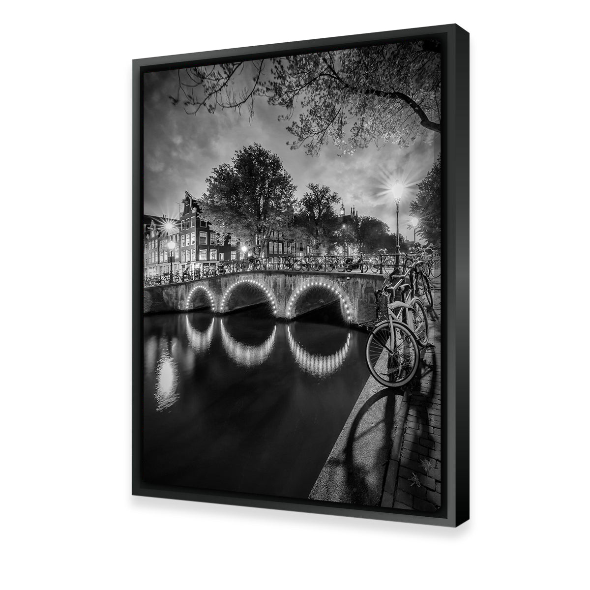 Amsterdam Nightscape From Keizersgracht Wall Art