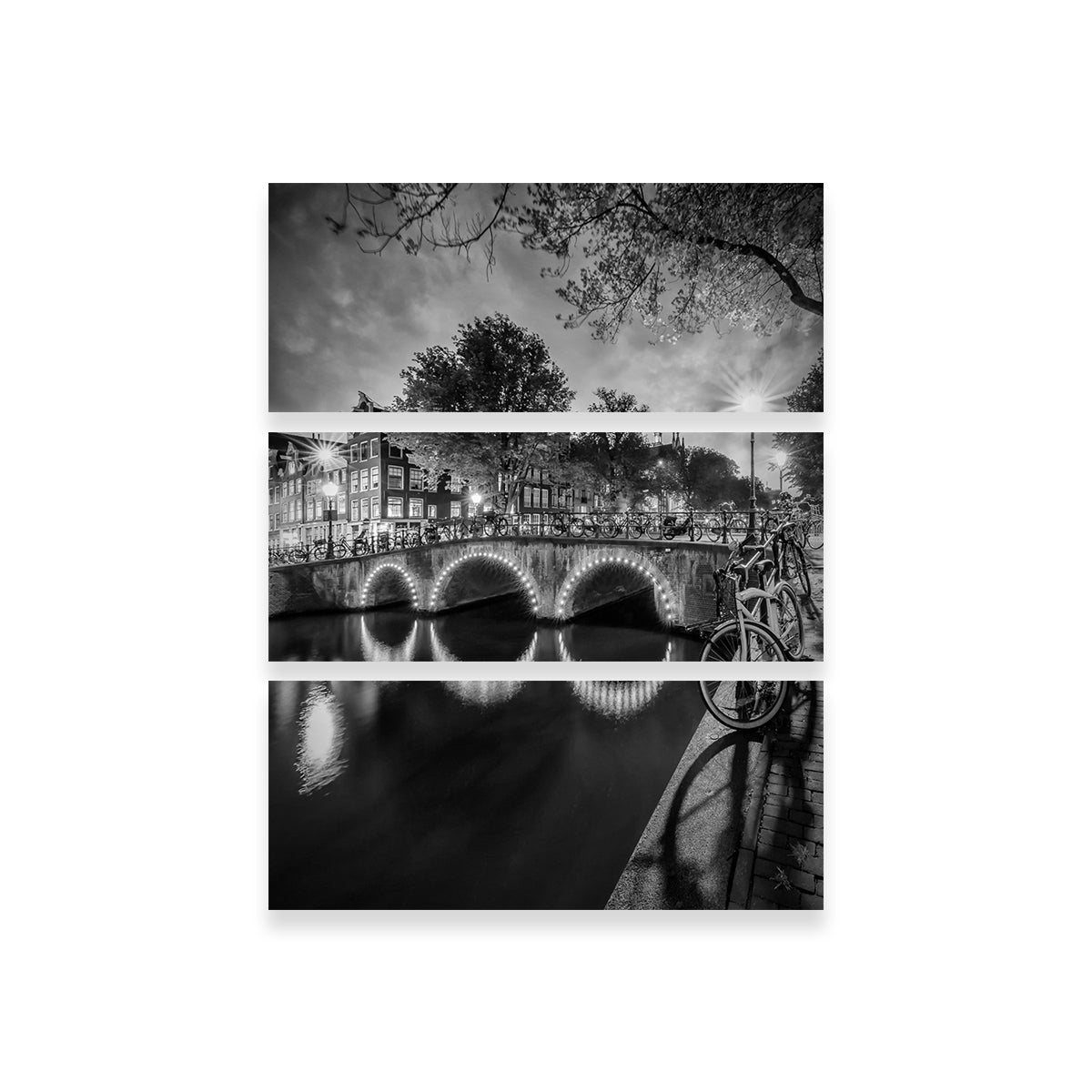 Amsterdam Nightscape From Keizersgracht Wall Art
