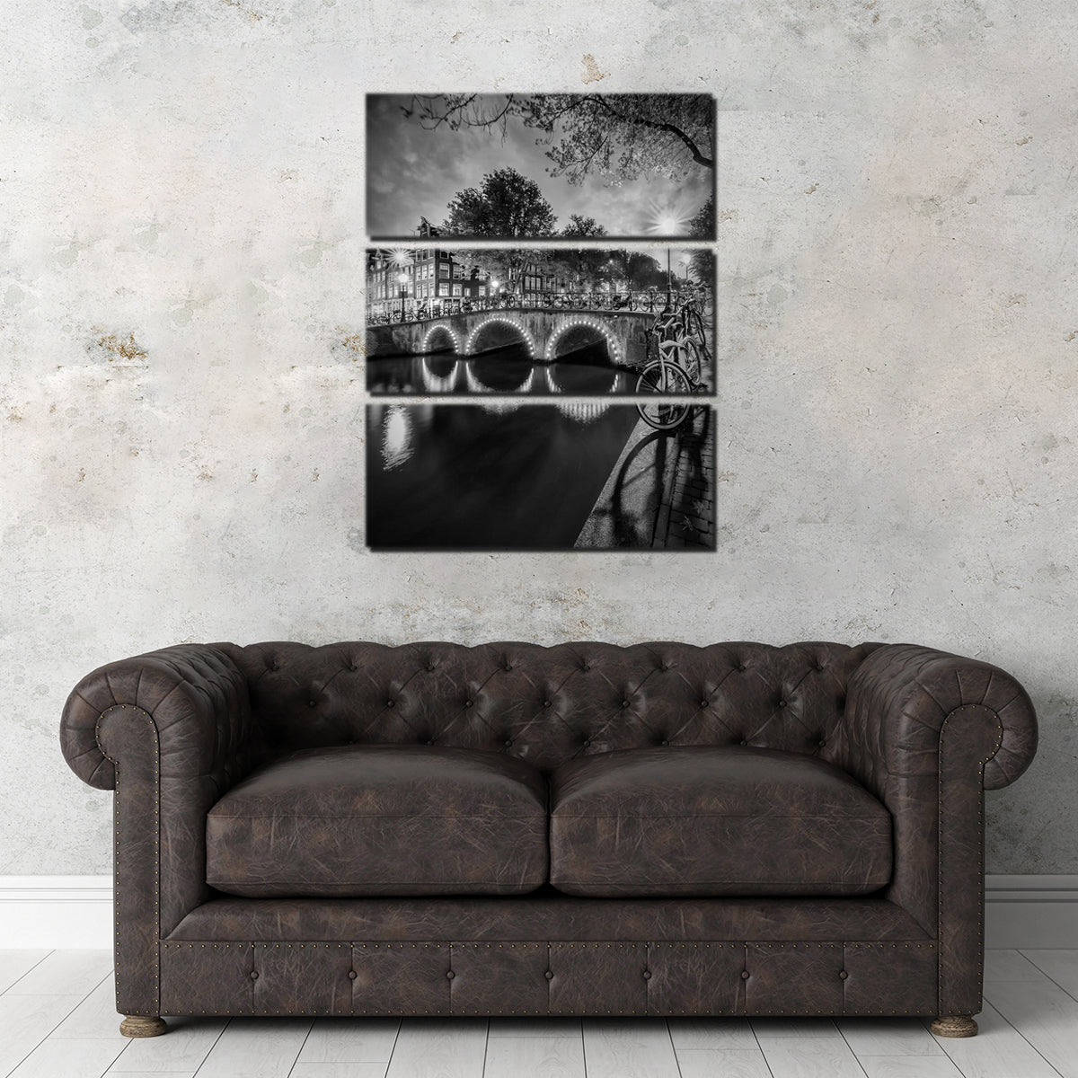 Amsterdam Nightscape From Keizersgracht Wall Art