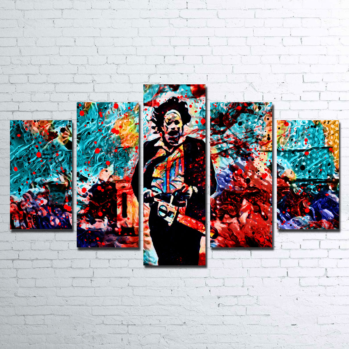 Abstract Leatherface Canvas Set