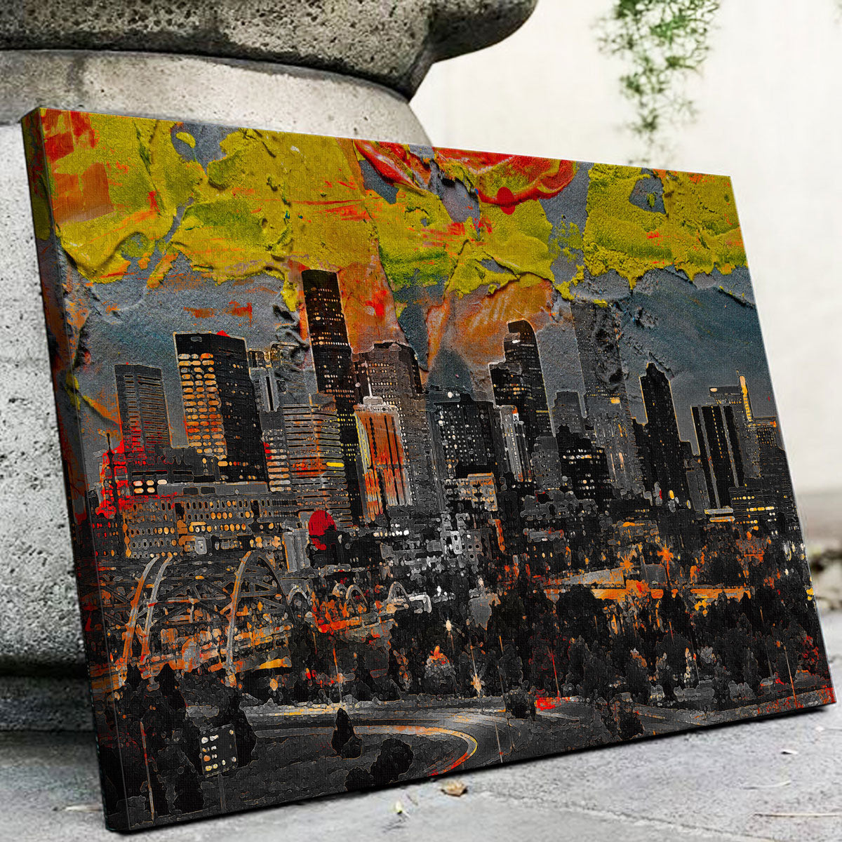 Abstract Denver Skyline Wall Art