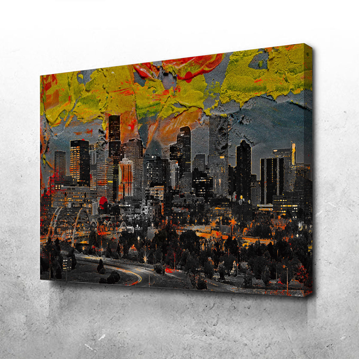 Abstract Denver Skyline Wall Art